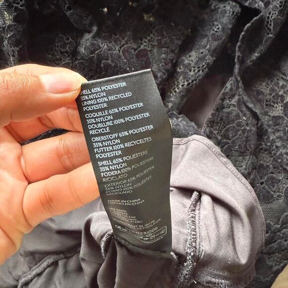 Anthropologie Saylor "Kacey" from Rent the Runway Lace Velvet Mini Dress, M - Picture 7 of 8